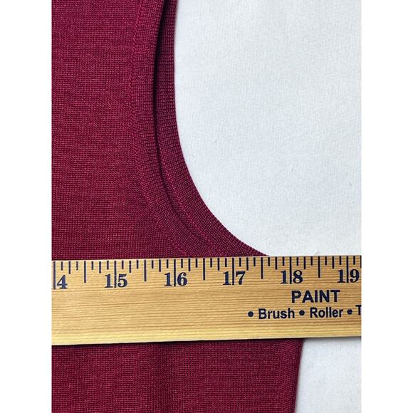 Ming Wang Women's Size Medium Red Sleeveless Blazer Pull Over Tank Top - Picture 6 of 6